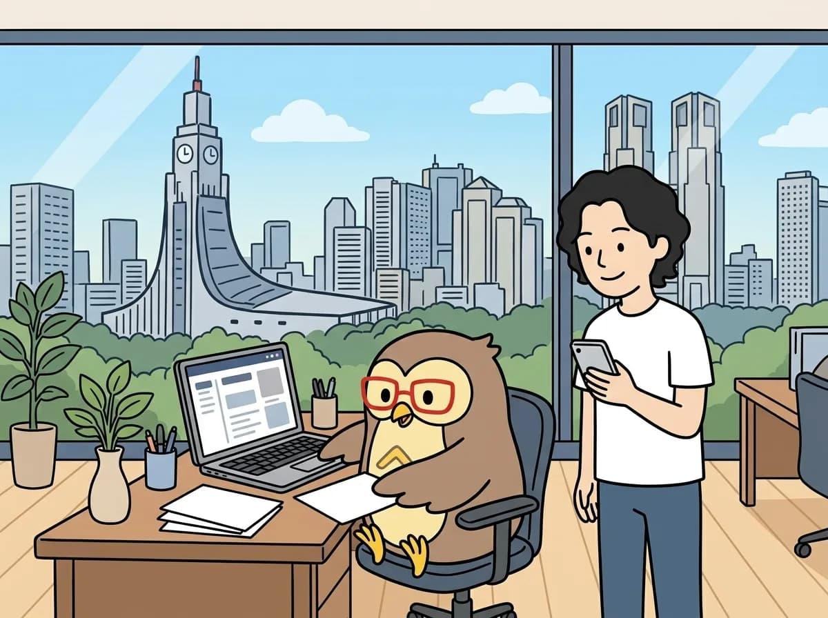 Claude Coworkとは？業務で使う前のファイル・権限・成果物の確認のイメージイラスト：Claude Coworkとは何か、いつから使えるようになったか、料金はどのプランに含まれるかを2026年9月23日時点の公式情報で整理。9月16日発表のチャット統合と権限設計の要点もまとめます。