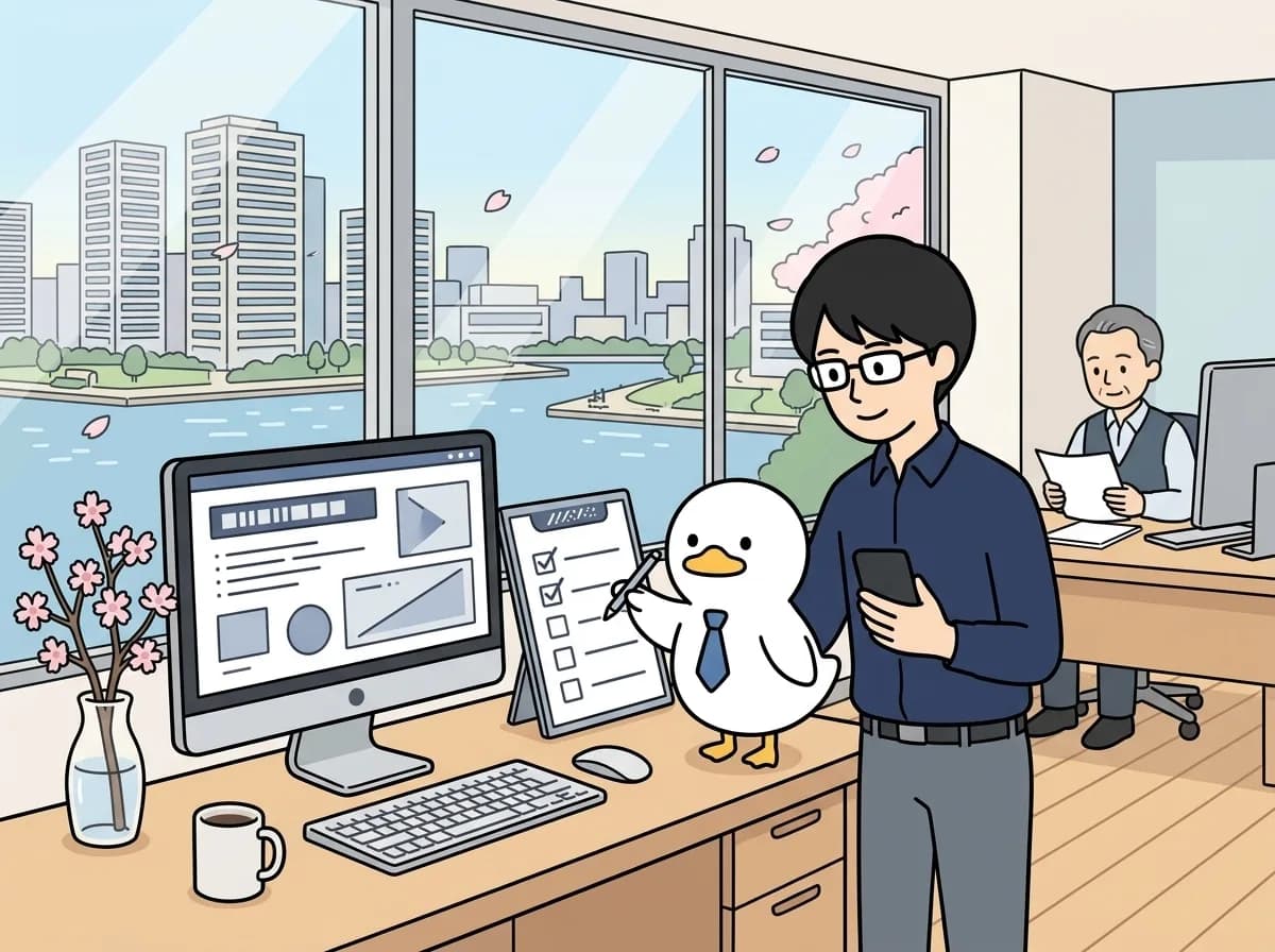 店舗・地域事業のアプリ開発｜Web・PWA・LINE・ネイティブアプリを比較のイメージイラスト：店舗向けのアプリは、利用頻度、必要な端末機能、配布方法から選びます。予約や案内だけならWebで足りる場合もあるため、インストールを求める理由と継続運用の費用を確認してから開発範囲を決めます。