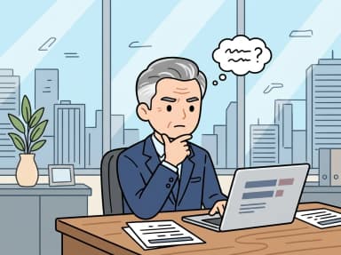 業務のなかで困りごとが生まれる様子のイラスト