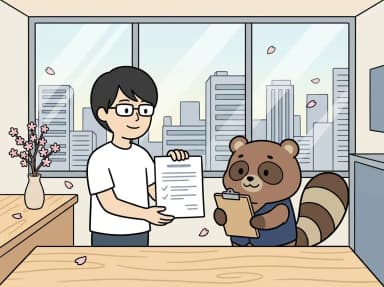 試作画面をもとに根拠のあるお見積もりを提示する様子のイラスト