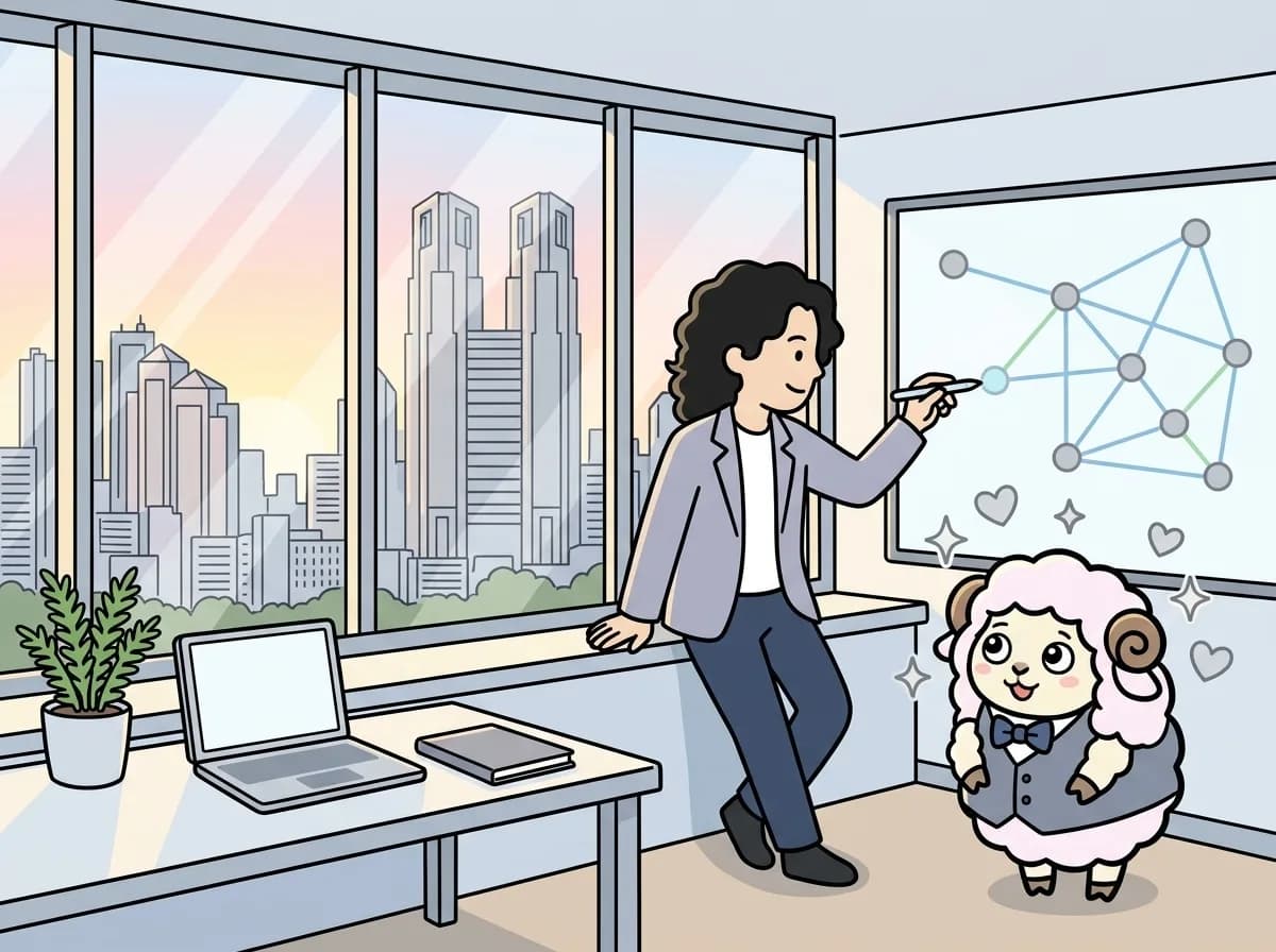 2025年 新年のご挨拶のイメージイラスト：2025年の年頭所感。ゼットリンカーは「REGION×DIGITAL」を掲げ、AからZまですべての人と企業をデジタル技術で結びつける「繋がりを広げる一年」に。技術研鑽・サービス開発・地域貢献の取り組み方針をご紹介。