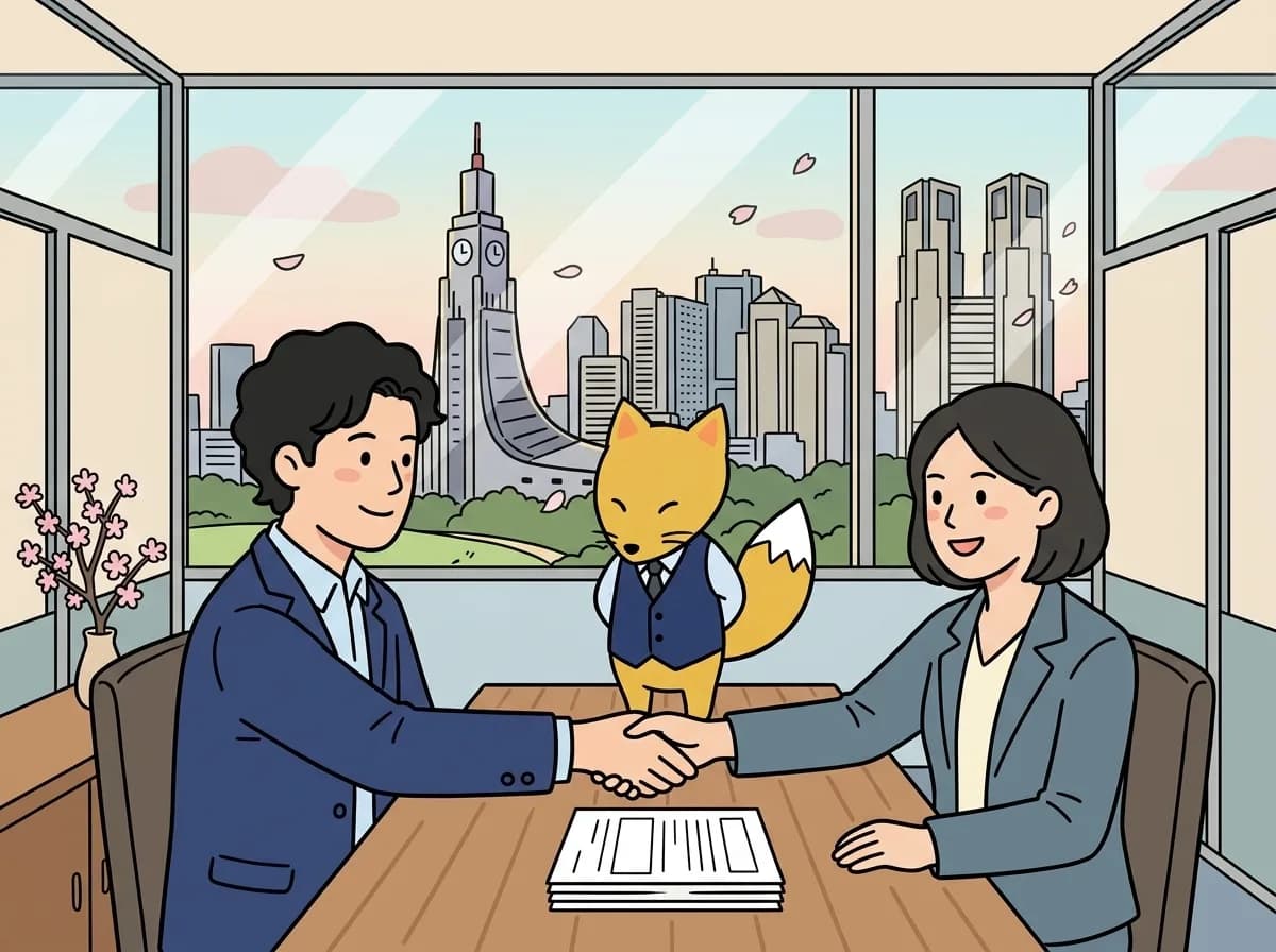 協業・パートナー募集のお知らせのイメージイラスト：株式会社ゼットリンカーでは協業パートナーを募集中。Next.js/React・モバイル開発・AWS・Supabaseの技術力を活かし、地域社会貢献プロジェクトではレベニューシェアにも対応。Web開発・新規事業支援のご相談お待ちしています。