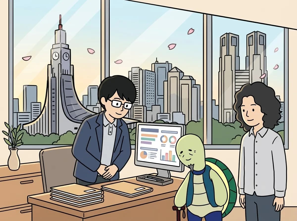 年末年始休業のお知らせと御礼のイメージイラスト：株式会社ゼットリンカーの2025年年末年始休業のお知らせ（12月27日〜1月4日）。法人設立1期目を振り返り、老舗店舗DX支援・介護福祉DX推進・デザイン会社との業務提携など、多くのプロジェクトに携わった1年間への御礼と2026年への展望。