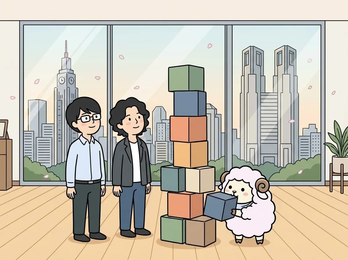 2期目を迎えて ── 小さな一歩を積み重ねてのイメージイラスト：株式会社ゼットリンカーは2026年4月に2期目を迎えました。AI組み込みソフトウェアやマッチングプラットフォーム開発など10〜20件のプロジェクト実績を振り返り、くらしぽーたる・介護そっとねっとの自社サービス開発、そして2期目の展望をお伝えします。