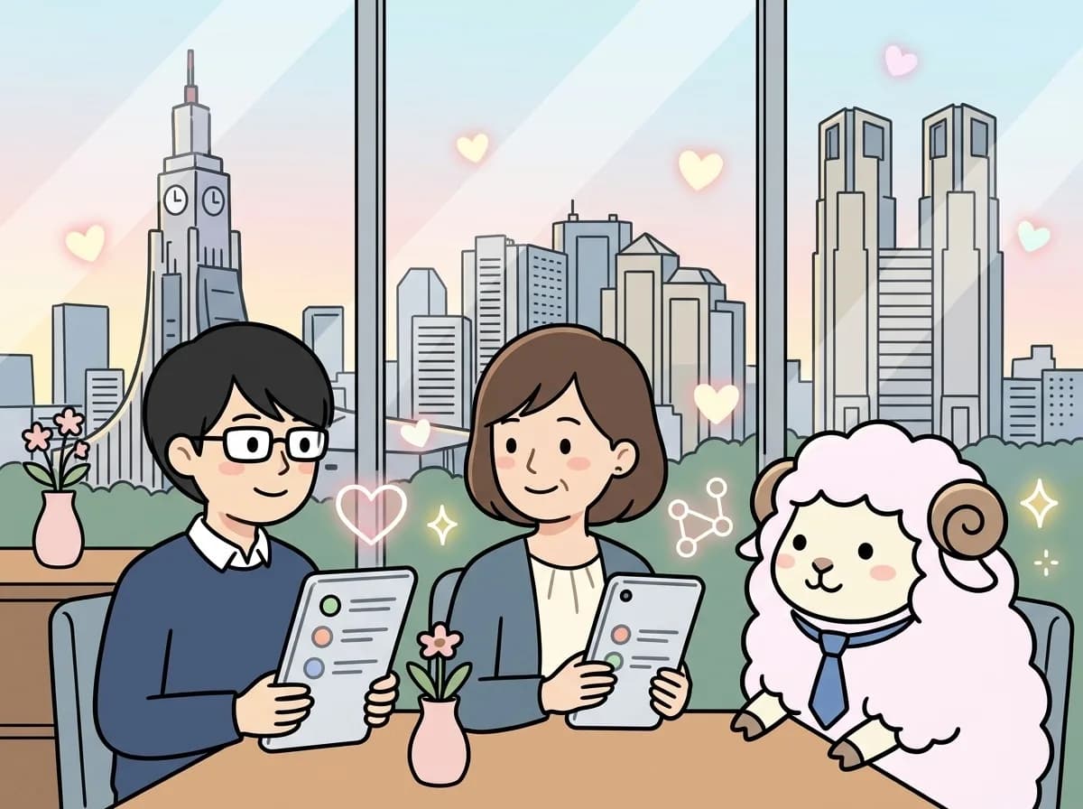 介護福祉けありんぐ iOS・Androidアプリをリリースしましたのイメージイラスト：ぜっとらぼの自社プロダクト「介護福祉けありんぐ」のiOS・Androidアプリをリリースしました。介護・福祉に携わるすべての人が匿名で安心して学び・共有・相談できる、温かい多職種コミュニティSNS。ケアする人の優しさと知恵が、めぐり続ける社会をつくります。