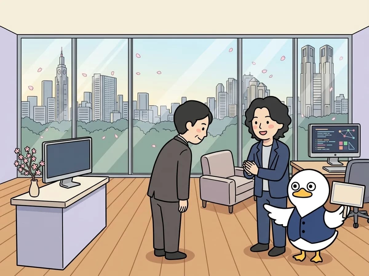 AI駆動開発でのシステム構築、ご相談・ご依頼を募集していますのイメージイラスト：株式会社ゼットリンカーは、Claude Codeを中心としたAI駆動開発によるNext.jsフルスクラッチ受託開発の新規案件を募集しています。PoCの本番化、業務システムの内製化支援、社内AIナレッジ構築など、現在お受けできる案件の目安と相談の進め方をご案内します。
