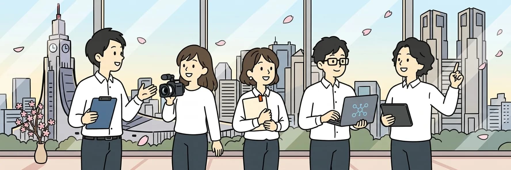 ゼットリンカーの募集職種を表すチームのイラスト