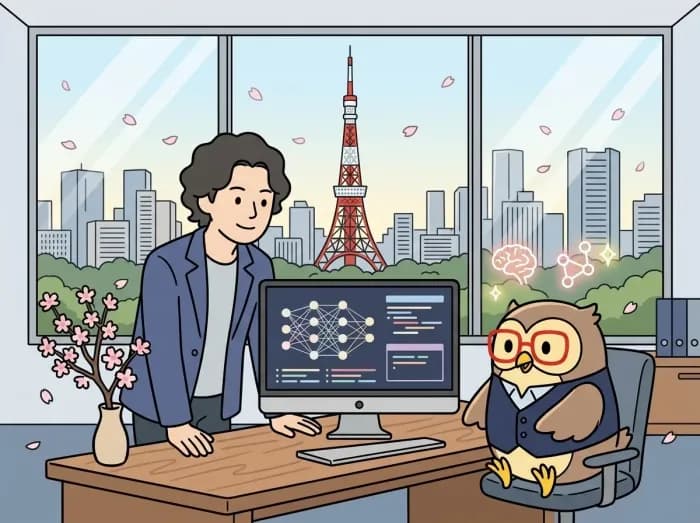 AI・LLM開発の様子を表すイラスト