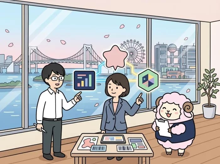 機能追加・AIを組み込みたいの様子を表すイラスト