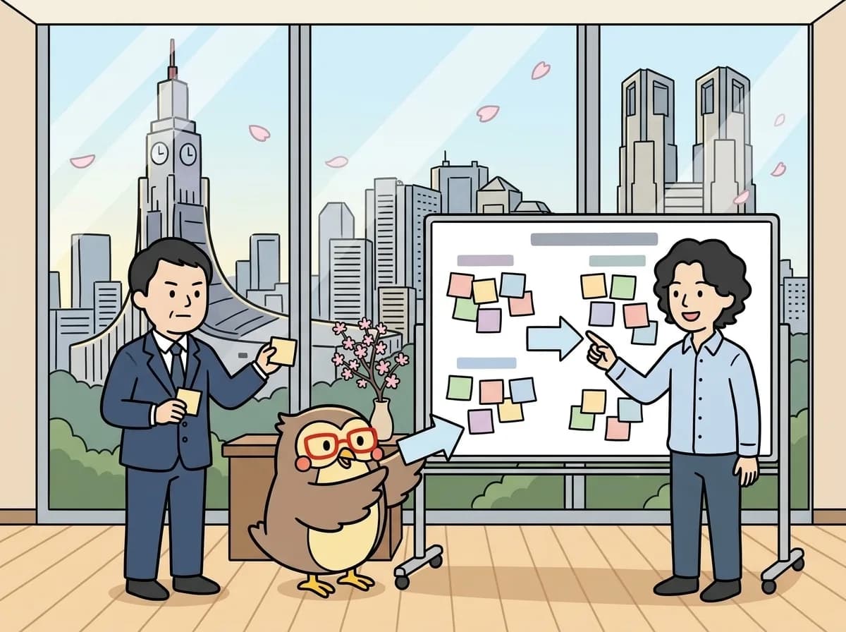 課題の整理をしたいの様子を表すイラスト