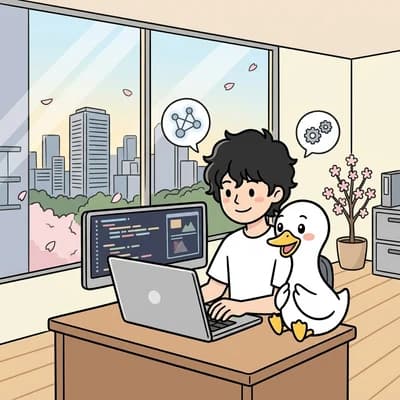 実際の業務データで動く試作を開発する様子のイラスト