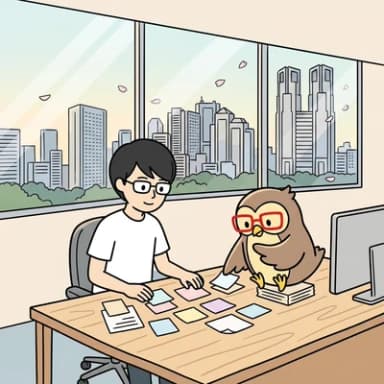AIを入れる業務を棚卸しして診断する様子のイラスト