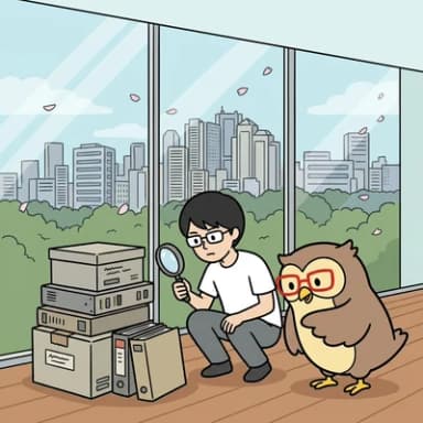 業務・システム・データを棚卸しする現行調査の様子のイラスト